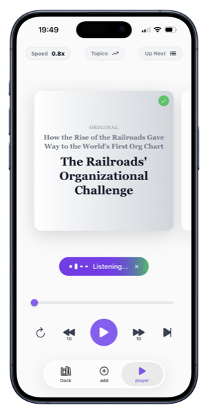 ListenDock app preview